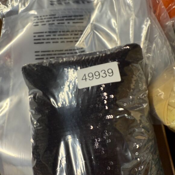 New Express Pants Women M Medium Black Sequin High Rise Ankle Flat Front Casual - Picture 11 of 11